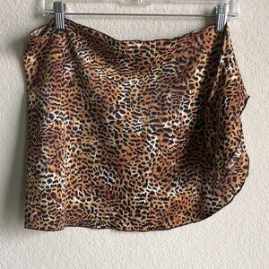 Carabella Collection Vintage Animal Print Sarong Swim Coverup 90s Y2K